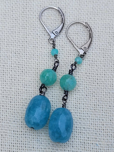 Triple Blue Earrings