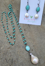Load image into Gallery viewer, Aventurine Baroque Pearl Necklace