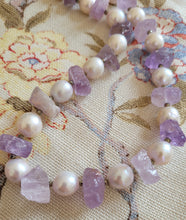 Load image into Gallery viewer, Ametrine Baroque Pearl Statement Necklace