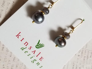 peacock pearl moonstone earrings