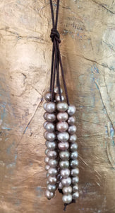 pearl and leather jewelry