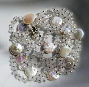 Moonstone pearl adjustable bracelet or necklace