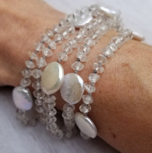 Load image into Gallery viewer, Moonstone pearl bracelet