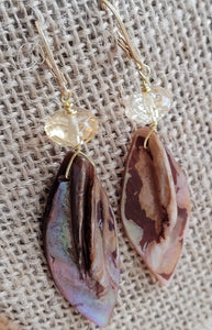 Shell and Citrine Earrings