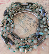 Load image into Gallery viewer, Abalone Labradorite Long Necklace