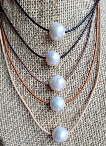 Classic Coastal Floating Pearl Necklace