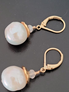 Baroque Pearl Moonstone Earrings