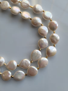 Classic Double Coin Pearl Necklace