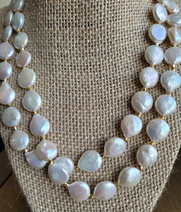 Classic Double Coin Pearl Necklace