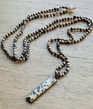 Load image into Gallery viewer, Pyrite and Dalmation Jasper Necklace