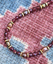 Load image into Gallery viewer, Delicate Garnet and Pearl Necklace
