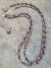 Load image into Gallery viewer, Delicate Garnet and Pearl Necklace