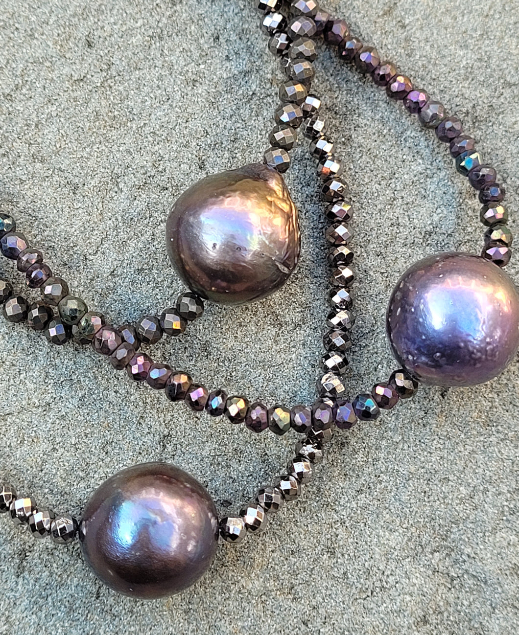 Pyrite and Pearl Necklace