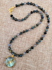 Kambaba Jasper and Labradorite Necklace