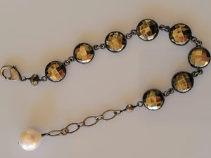Pyrite Chain Adjustable Bracelet