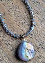 Load image into Gallery viewer, Labradorite Coin Necklace