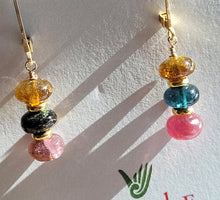 Load image into Gallery viewer, Tourmaline Stack Earring