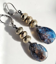 Load image into Gallery viewer, Apatite Pyrite Stack Earrings